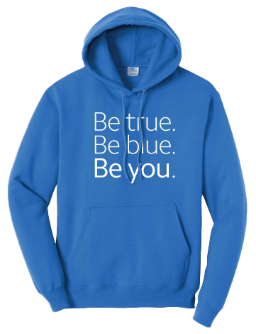 Be True Be Blue BU Sweatshirt Bethel University Campus Store