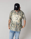Jesus Love You || LMTD || Heavyweight Camo Tee || Oversized